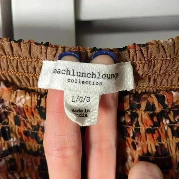 Beachlunchlounge Khaleesi Square Neck Leopard Print Midi Dress Size Large - Picture 3 of 12